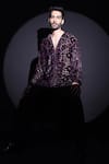 Buy_Label Muslin_Purple Embroidery Brasso Designer Shirt _Online_at_Aza_Fashions