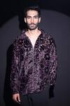 Buy_Label Muslin_Purple Embroidery Brasso Designer Shirt _at_Aza_Fashions