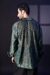 Shop_Label Muslin_Green Brasso Designer Shirt _at_Aza_Fashions