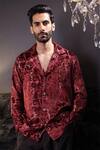Buy_Label Muslin_Maroon Designer Brasso Shirt _at_Aza_Fashions