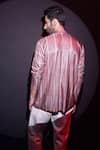 Label Muslin_Maroon Satin Designer T-shirt _Online_at_Aza_Fashions