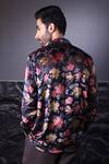 Shop_Label Muslin_Blue Floral Print Designer Shirt _at_Aza_Fashions