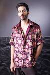 Buy_Label Muslin_Wine Floral Print Brasso Shirt _Online_at_Aza_Fashions