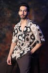 Buy_Label Muslin_Black And Cream Crochet Designer Shirt _Online_at_Aza_Fashions