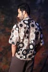 Shop_Label Muslin_Black And Cream Crochet Designer Shirt _at_Aza_Fashions