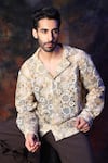 Buy_Label Muslin_Cream Crochet Designer Shirt _at_Aza_Fashions