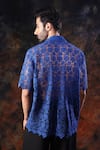 Shop_Label Muslin_Blue Designer Crochet Shirt _at_Aza_Fashions