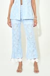 Qala Clothing_Blue Denim, Round Neck Light Coord Set _Online_at_Aza_Fashions
