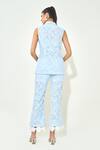 Shop_Qala Clothing_Blue Denim, Round Neck Light Coord Set _at_Aza_Fashions