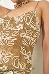 Shop_Qala Clothing_Beige Knit Embroidery Floral Maxi Dress _Online_at_Aza_Fashions
