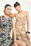 Buy_Qala Clothing_Beige Knit Embroidery Floral Maxi Dress 