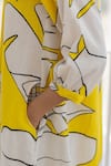 Buy_Silai Studio_Yellow Cotton, Linen Button-down Neck Plantain Orchard Down Kurta 