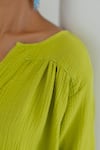 Silai Studio_Green Cotton V-neck Matcha Co-ord Pant Set _Online