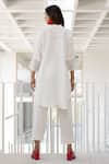Shop_Silai Studio_White Cotton Collared Vanilla Mist Co-ord Pant Set _at_Aza_Fashions