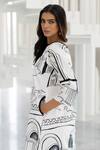 Buy_Silai Studio_White Poplin Round Neck Arches And Avenues Designer Kurta _Online_at_Aza_Fashions
