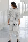 Shop_Silai Studio_White Poplin Round Neck Arches And Avenues Designer Kurta _at_Aza_Fashions