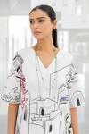 Shop_Silai Studio_White Poplin Embroidery V-neck Sunlit Vistas Kurta Set _Online_at_Aza_Fashions