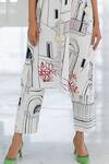 Silai Studio_White Poplin Embroidery V-neck Sunlit Vistas Kurta Set _Online