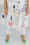 Shop_Silai Studio_White Poplin Embroidery V-neck Sunlit Vistas Kurta _Online_at_Aza_Fashions