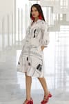 Buy_Silai Studio_Black Poplin Embroidery Collared Dress _Online_at_Aza_Fashions