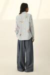 Shop_Payal Pratap_Blue Denim Belted Wide-leg Pants _at_Aza_Fashions