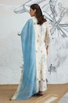 Shop_Shivani Bhargava_Ivory Chanderi, Cotton V-neck Digital Print Jungle Kurta Set _at_Aza_Fashions