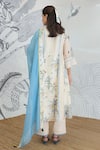 Shop_Shivani Bhargava_Ivory Chanderi, Cotton V-neck Jungle Digital Print Anarkali Set _at_Aza_Fashions