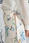 Shivani Bhargava_White Chanderi, Cotton Collared Digital Print Shirt And Jungle Wrap Skirt _Online_at_Aza_Fashions