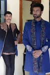 Shop_Angad Creations_Black Cotton Satin Embroidery Designer Tilla Thread Work Kurta Set _Online_at_Aza_Fashions
