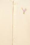Buy_Tiber Taber_Cream Cotton Embroidery Designer Shirt 