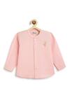 Tiber Taber_Pink Cotton Embroidery Designer Shirt _at_Aza_Fashions