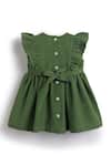 Buy_Tiber Taber_Green Cotton Embroidery Dress Set 