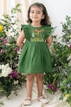 Buy_Tiber Taber_Green Cotton Embroidery Dress Set _at_Aza_Fashions