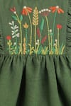 Shop_Tiber Taber_Green Cotton Embroidery Dress Set _Online