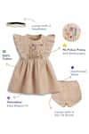Buy_Tiber Taber_Beige Cotton Embroidery Dress Set 