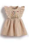 Buy_Tiber Taber_Beige Cotton Embroidery Dress Set _Online