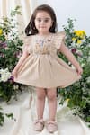 Buy_Tiber Taber_Beige Cotton Embroidery Dress Set _at_Aza_Fashions