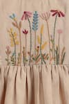 Shop_Tiber Taber_Beige Cotton Embroidery Dress Set _Online