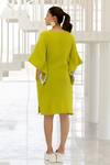 Shop_Silai Studio_Green Cotton V-neck Matcha Designer Dress _at_Aza_Fashions