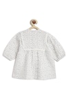 Tiber Taber_White Cotton Embroidery, Lace Floral Print Dress Set _Online
