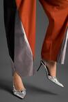 Deepika Arora_Orange Cotton Collared Designer Color Block Jumpsuit _Online_at_Aza_Fashions
