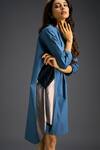 Deepika Arora_Blue Cotton Collared Designer Dress _at_Aza_Fashions