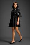 Buy_Deepika Arora_Black Cotton Round Neck Designer Embellished Dress _Online_at_Aza_Fashions