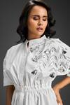 Buy_Deepika Arora_White Cotton Collared Designer Dress _Online_at_Aza_Fashions