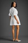 Deepika Arora_White Cotton Collared Designer Dress _at_Aza_Fashions