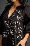 Buy_Deepika Arora_Black Cotton V-neck Embellished Dress 