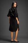Shop_Deepika Arora_Black Cotton Collared Designer Dress _at_Aza_Fashions