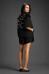Buy_Deepika Arora_Black Cotton Embroidery Collared Designer Shirt And Shorts Set 