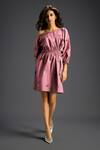 Buy_Deepika Arora_Pink Cotton Off-shoulder Embroidered Dress _Online_at_Aza_Fashions