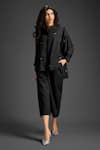 Buy_Deepika Arora_Black Cotton Collared Designer Shirt And Pant Set _at_Aza_Fashions
